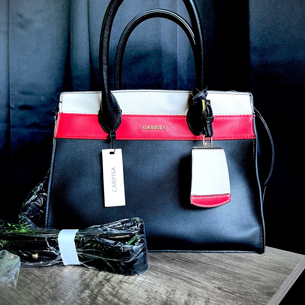 Carpisa Black, Red, and White Women's Satchel